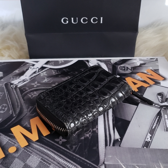 Gucci Genuine Crocodile Zippy Card Case - Picture 3 of 13